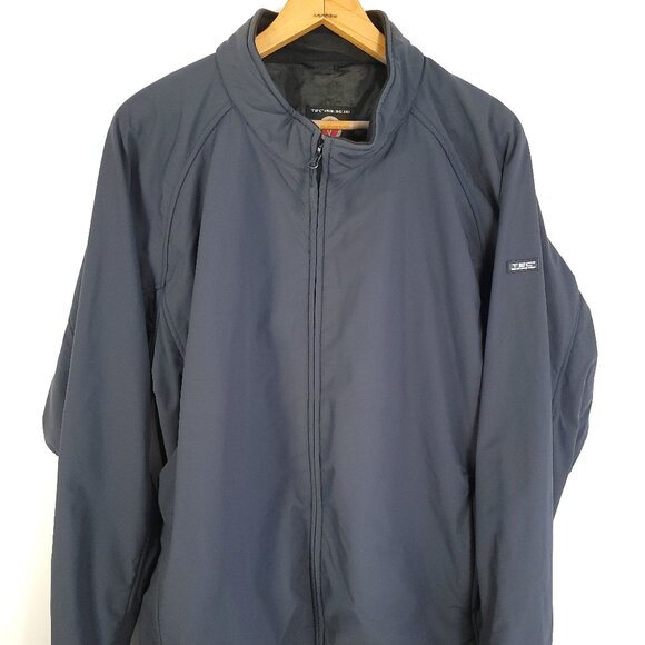 Scottevest Jacket Men's 3XL Blue Nylon Full Zip SeV Tec Travel Hidden Pockets